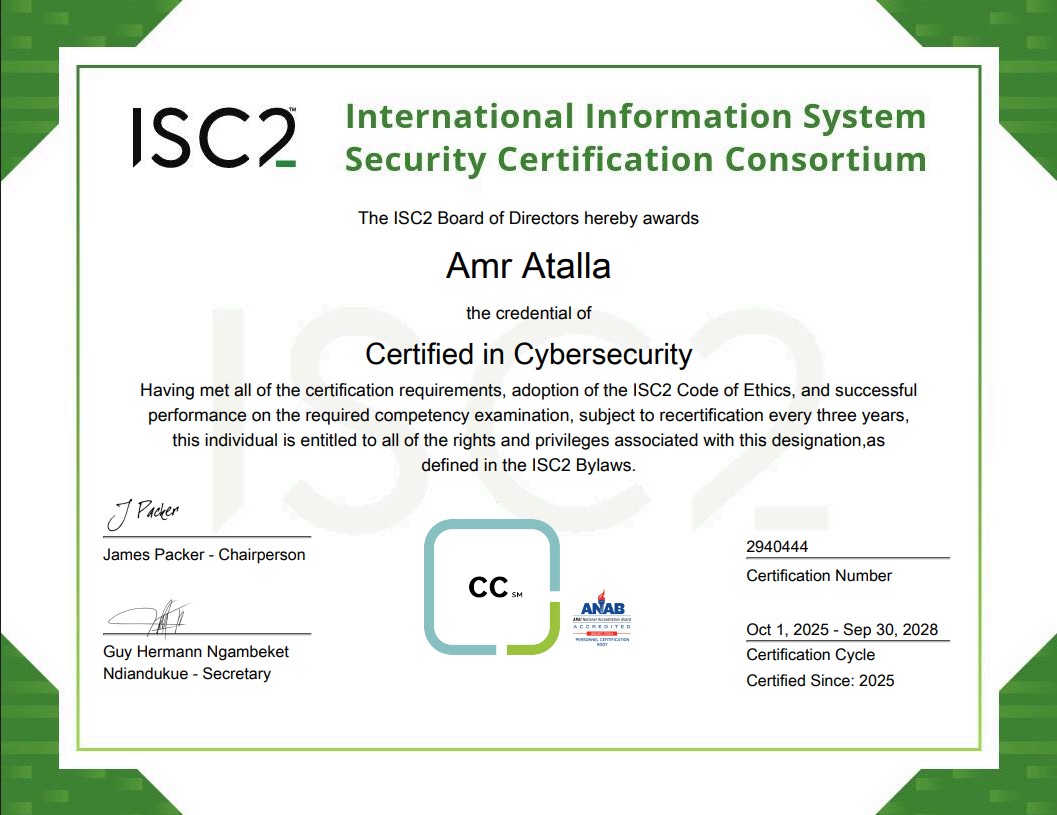 ISC2 Certificate